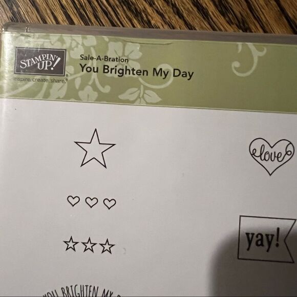 Stampin’Up Wood Stamps You Brighten My Day Set of 9 Stamps - Picture 2 of 4